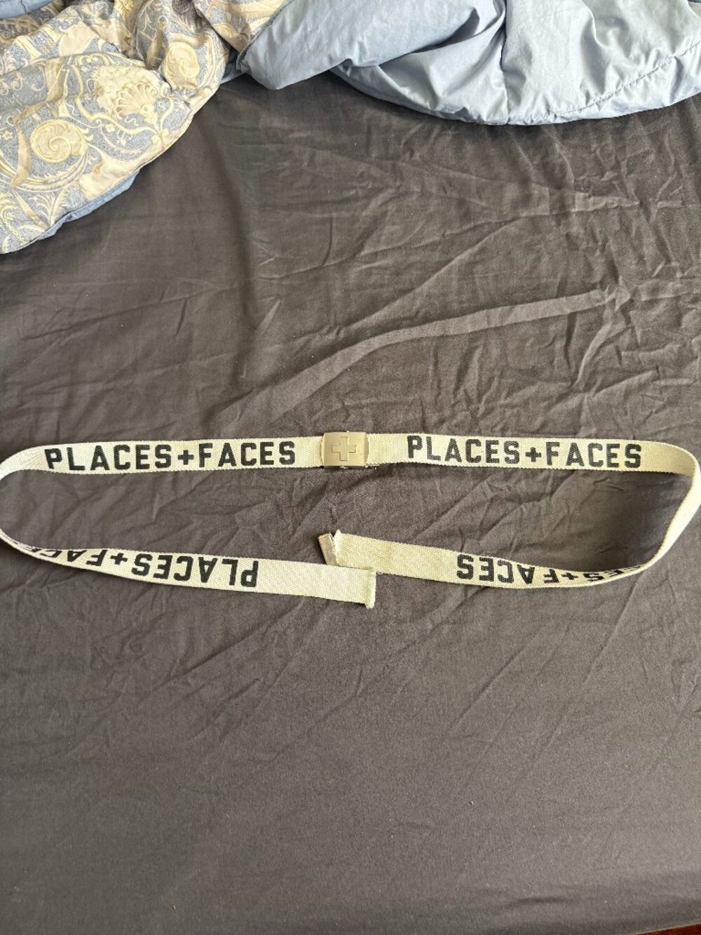 Places + Faces Belt Cream Tan Adjustable Strap Streetwear